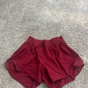 Lululemon Athletica Red Athletic Shorts Moisture-Wicking Lightweight